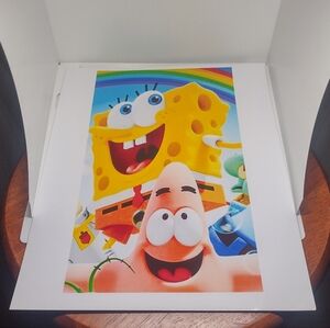 NEW! SPONGEBOB & PATRICK 8.5x11 ULTRA PREMIUM GLOSSY COLOR ART REPRINT POSTER!🙂